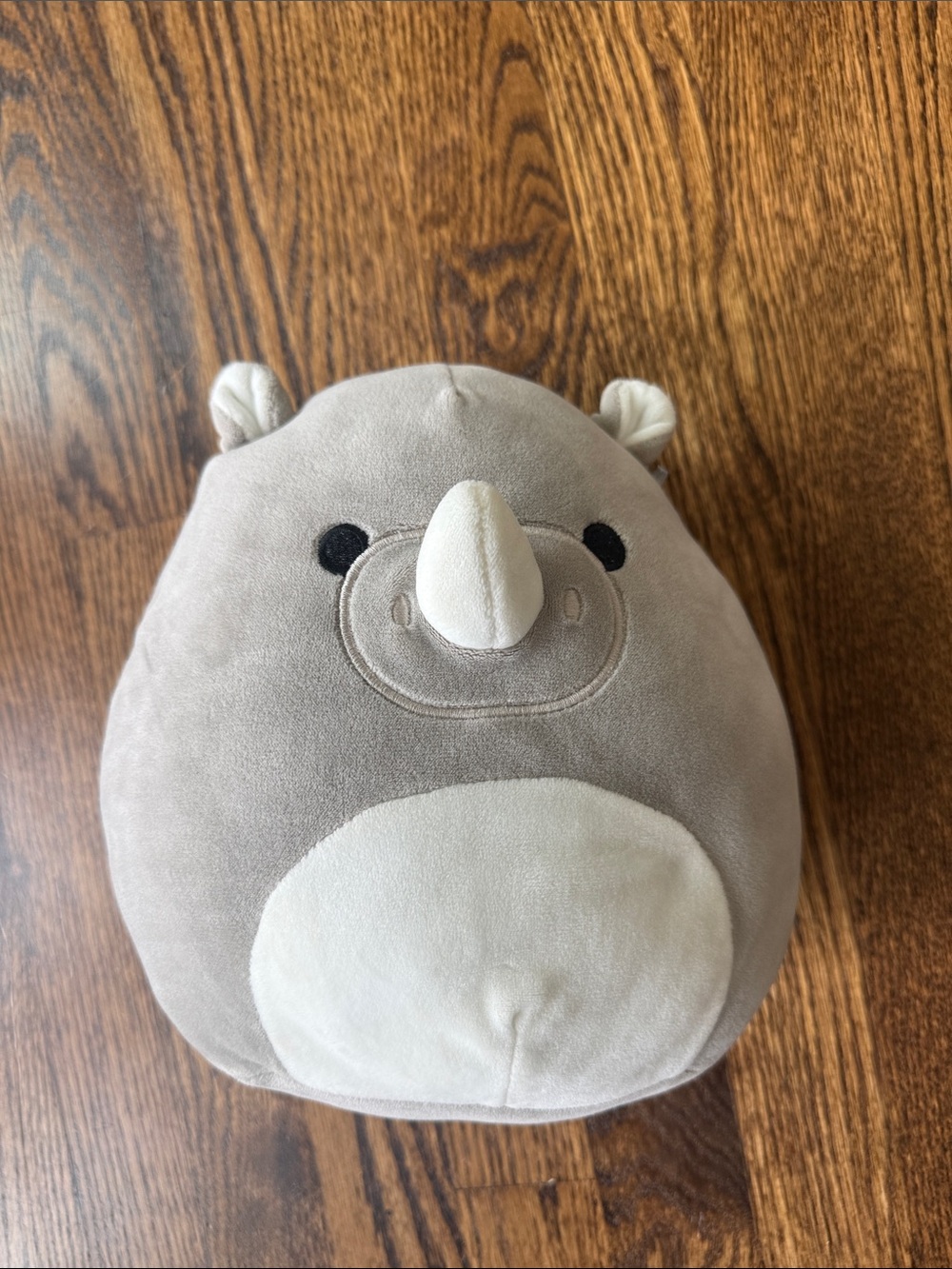 Squishmallows Gray and White Rhino Plush
